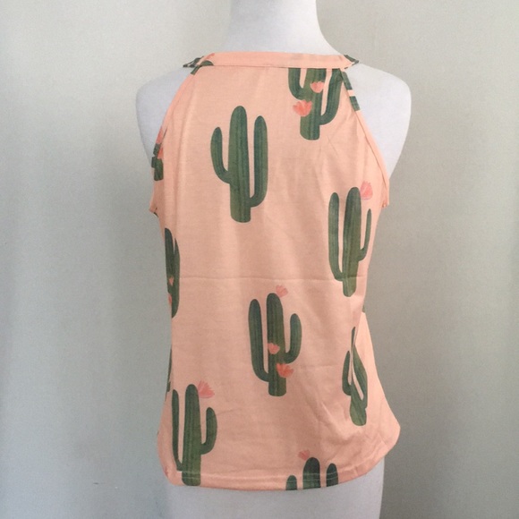 Cactus 🌵 sleeveless tank camas all tee peach - Picture 4 of 5